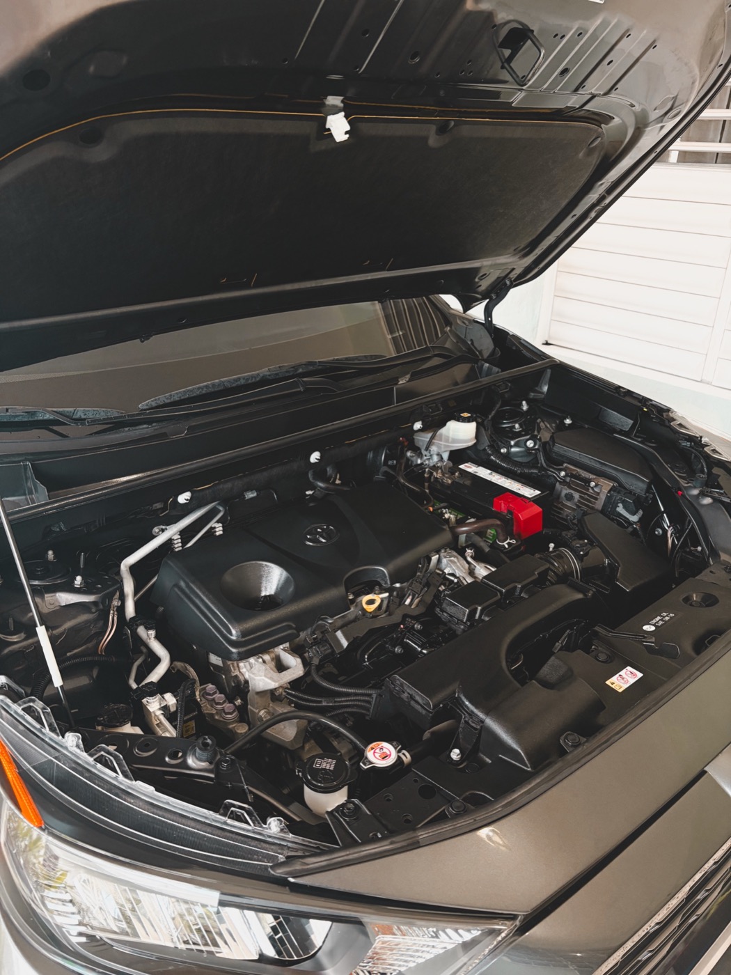 Motor limpio y detallado en el garage de TH Auto Care